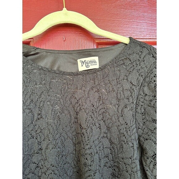 Show Me Your Mumu whimsigoth Y2K vampire diaries Elena Black Lace Casual Dress M - Picture 3 of 8